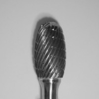 Buffalo Dental TOUGH Carbide burs, 1/4″ Shank, 1/2″ Head Lathe Burs 1/2" Egg (D1/2) Dual Cut Regular HP Carbide Bur