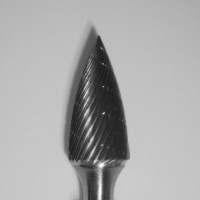 Buffalo Dental TOUGH Carbide burs, 1/4″ Shank, 1/2″ Head Lathe Burs 1/2" Flame (C1/2) Dual Cut Regular HP Carbide Bur