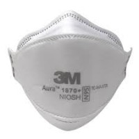 3M Health Care 1870+ Health Care Particulate Respirator Mask, Flat Fold N95 210/Box Orange Regular