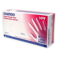 Adenna VPF Vinyl Powder Free (PF) Exam Gloves MEDIUM- 100/Box