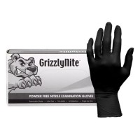 ProWorks® Black Nitrile Exam Powder Free Disposable Gloves, 5 mil (GL-N105F) LARGE