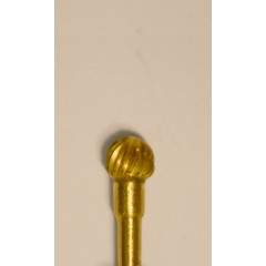 Buffalo Dental Gold Cap Lab Burs, 3/32″ Shank Round (52D) TNT-Coated Dual Cut Regular HP Carbide Bur 