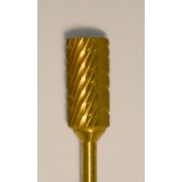 Buffalo Dental Gold Cap Lab Burs, 3/32″ Shank Cylinder (83E) TNT-Coated Dual Cut Regular HP Carbide Bur