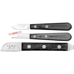 Buffalo Dental Knives No. 6 Knife w/ Green Line Handle, 1 1/2" Blade