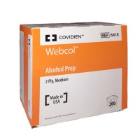  Covidien Webcol™ Alcohol Prep Pads, Medium, 2 Ply - 200/Box