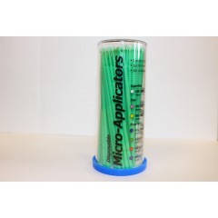 TMG Disposable Micro Applicators (Microbrush)  Regular Green - 100 pcs / Bottle - 4 Bottle / Case