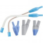Crosstex Safe-Flo® saliva ejectors and valves Blue / Clear. 100 / Bag