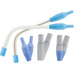 Crosstex Safe-Flo® saliva ejectors and valves Blue / Clear. 100 / Bag