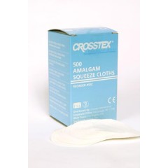 Crosstex S5C Amalgam Squeeze Cloth, 3", White (Pack of 500)