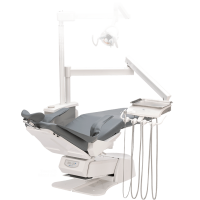 DCI Reliance Swing Mount Pole w/Auto Dental Unit & Light Pole, White