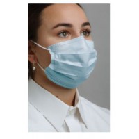 Level 3 Dual Fit Ear-Loop Face Mask, Pleated, Blue (50 ct)