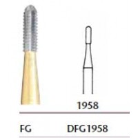 Dentsply Professional Midwest metal cutting burs #1970 FG tapered dome 2-pack