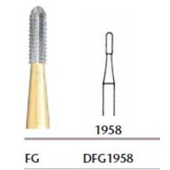 Dentsply Professional Midwest metal cutting burs #1970 FG tapered dome 2-pack