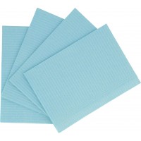 Dukal Patient Bibs Blue 13"x 18" 2-ply pap/1-ply pol, 500/cs