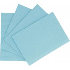 Dukal Patient Bibs Blue 13"x 18" 2-ply pap/1-ply pol, 500/cs