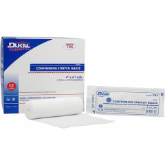 Dukal Sterile Conforming Stretch Gauze 4" x 4.1" yd, 12/PKG
