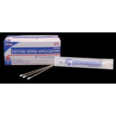 DUKAL COTTON TIPPED APPLICATORS - Applicator, 6" Cotton Tip, Non-Sterile, 100/bg