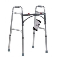 Dynarex Adult Two Button Folding Walker, (32”-39”), 1pc/bag