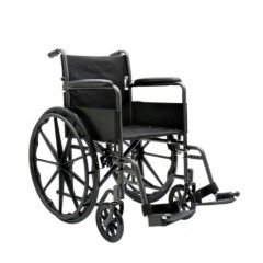 Dynarex DynaRide S1 Wheelchair-18x16inch Seat w/ Fixed Full Arm FR , Silver Vein , 1pc/cs