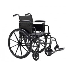 Dynarex DynaRide S4 X-Lite Wheelchair 20x16inch - 18 Flip Desk Arm FR , Silver Vein , 1pc/cs