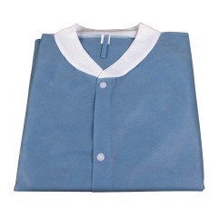Dynarex Disposable Lab Jackets - Labjacket w/ Pockets BLUE Small - 10/bag