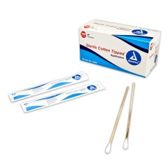 Dynarex Cotton Tipped Wood Applicators Sterile - 6", 2 applicator per pouch, 100 / Box