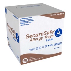 Dynarex- SecureSafe Allergy Safety Syringe Tray - 1cc - 27G, 1/2" needle