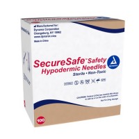 Dynarex- SecureSafe Safety Hypodermic Needle - 22G, 1" needle