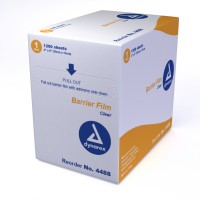 Dynarex Barrier Film 4" X 6" 1200 sheets per roll - Clear