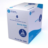 Dynarex Barrier Film 4" X 6" 1200 sheets per roll - Blue