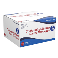 Sterile Conforming Stretch gauze bandages roll 4" x 4.1 yd. 12 / Box 