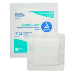 Dynarex DynaGuard - Waterproof Composite Dressing, 6" x 6",   10 Per Box