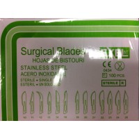 Exel Sterile Surgical Blades- Size 22, 100/bx