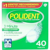 POLIDENT® 3 MINUTE DAILY CLEANER ANTIBACTERIAL DENTURE CLEANSER TABLET 40 / BOX