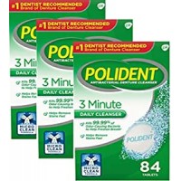 POLIDENT® 3 MINUTE DAILY CLEANER ANTIBACTERIAL DENTURE CLEANSER TABLET 84 / BOX