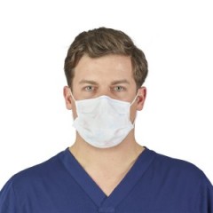 HALYARD FLUIDSHIELD FACE MASKS - Fluidshield Fog-Free Procedure Mask with Earloops - Level 3 - Orange
