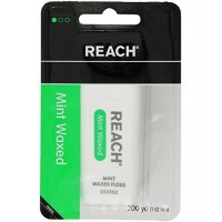 6 x Reach Dental Mint Waxed Floss 200 Yd. Refill with 1 x Floss Dispenser (Retail Package)