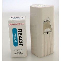 J&J REACH DENTAL FLOSS - PROFESSIONAL SIZE - Dental Floss, Waxed, 200 yds + 1 Dispenser