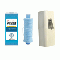 LISTERINE® Ultraclean Mint Shred-Resistant Dental Floss Refill + Dispenser ( Combo Pack )