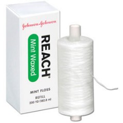 J&J REACH DENTAL FLOSS - PROFESSIONAL SIZE - Dental Floss, Waxed, Mint, 200 yds