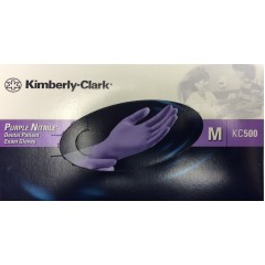 Kimberly-Clark ( Halyard ) KC500 Purple Nitrile Exam Gloves (LARGE) 100/Box