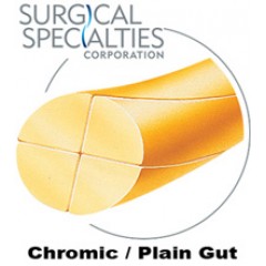 LOOK™ SUTURES Plain Gut Suture, Reverse Cutting, Size 3/0, 18"/45cm, 19mm, 3/8 Circle, 12/bx  