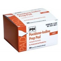 PDI Povidone-Iodine Prep Pad Large 100 Pads / Box