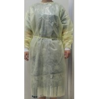 Cypress Protective Procedure Gown One Size Fits Most Yellow NonSterile Disposable GOWN, ISOLATION PP+PE YLW (10/BG)