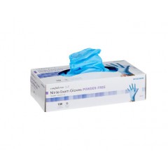 Exam Glove McKesson Confiderm® 3.8 Large NonSterile Nitrile Standard Cuff Length Textured Fingertips Blue Not Rated - LARGE