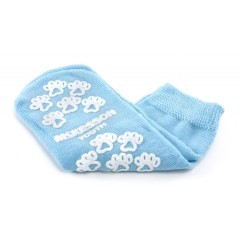 Slipper Socks McKesson Terries™ Youth Light Blue Above the Ankle 1/Pair