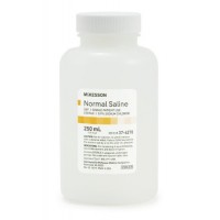 McKesson Normal Saline USP Sterile Irrigation Solution Sodium Chloride 0.9% Solution Bottle, Screw Top 250 mL