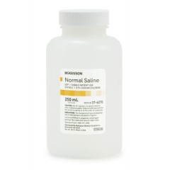 McKesson Normal Saline USP Sterile Irrigation Solution Sodium Chloride 0.9% Solution Bottle, Screw Top 500 mL