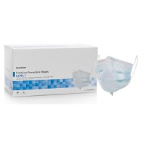 Mckesson Procedure Mask McKesson Pleated Earloops One Size Fits Most Blue Non-Sterile ASTM Level 1 - 50/bx