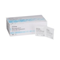 McKesson Sanitizing Skin Wipe McKesson Individual Packet BZK (Benzalkonium Chloride) Unscented 100 Count